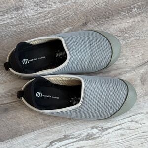 mahabis Light Grey Mesh Slip-On slippers with detachable souls